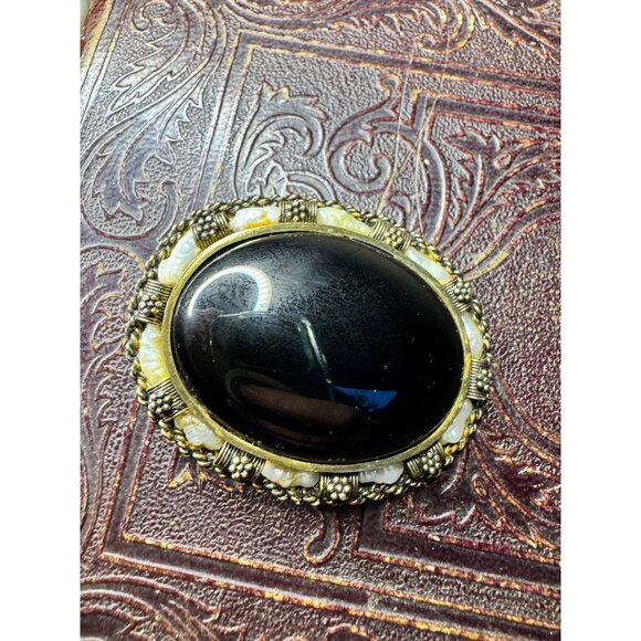 Vintage Sterling Silver Israel Brooch pendant Oval 31.4G - Picture 3 of 13